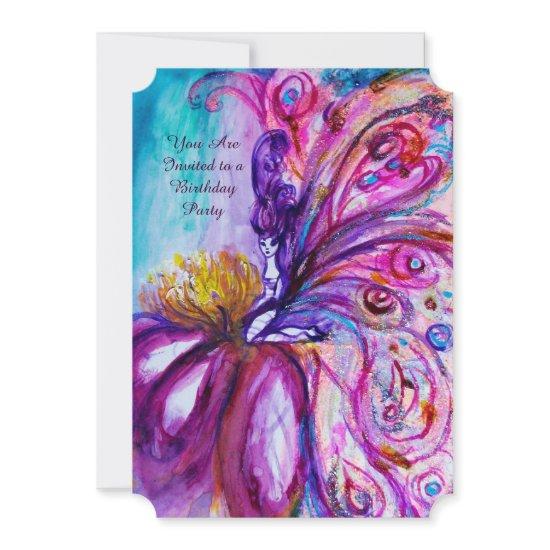 WHIMSICAL CUTE FLOWER FAIRY IN PINK,GOLD SPARKLES