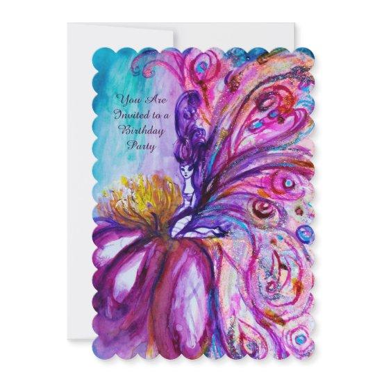 WHIMSICAL CUTE FLOWER FAIRY IN PINK,GOLD SPARKLES