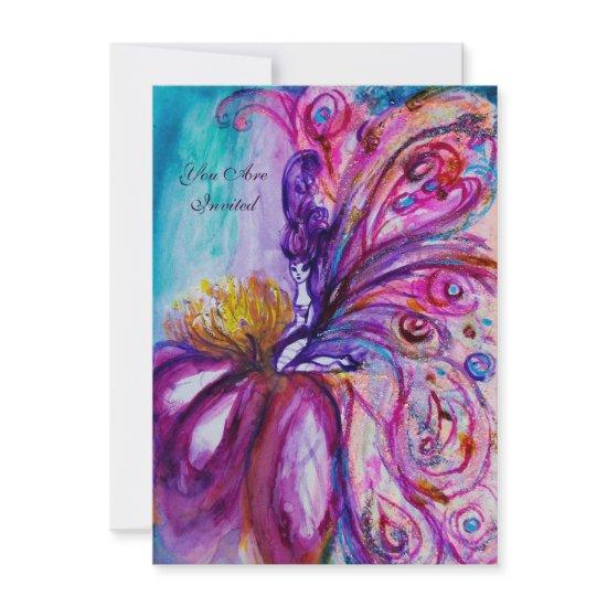 WHIMSICAL CUTE FLOWER FAIRY IN PINK,GOLD SPARKLES