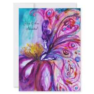 WHIMSICAL CUTE FLOWER FAIRY IN PINK,GOLD SPARKLES