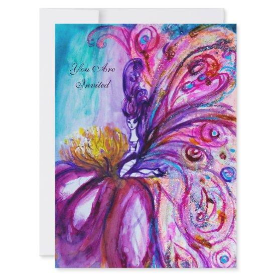 WHIMSICAL CUTE FLOWER FAIRY IN PINK,GOLD SPARKLES