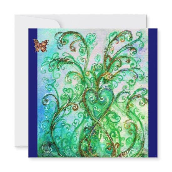 WHIMSICAL FLOURISHES bright blue green