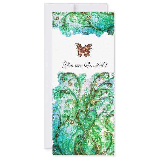 WHIMSICAL FLOURISHES bright blue green white
