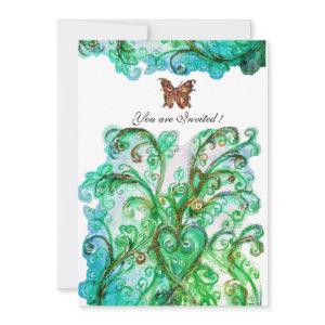 WHIMSICAL FLOURISHES bright blue green white