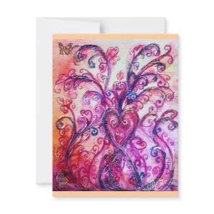 WHIMSICAL FLOURISHES bright red ,pink purple