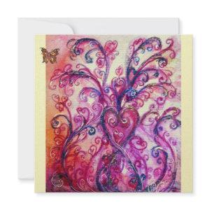 WHIMSICAL FLOURISHES bright red pink purple ivory
