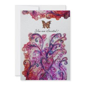 WHIMSICAL FLOURISHES bright red pink purple silver