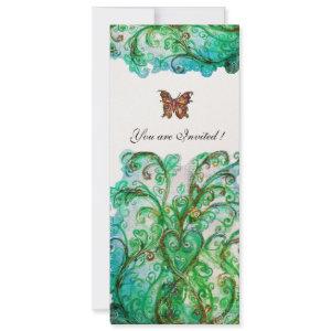 WHIMSICAL FLOURISHES White Blue Green Floral