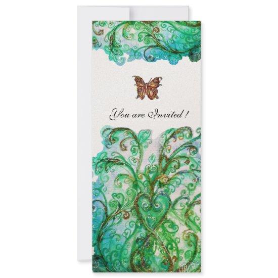 WHIMSICAL FLOURISHES White Blue Green Floral