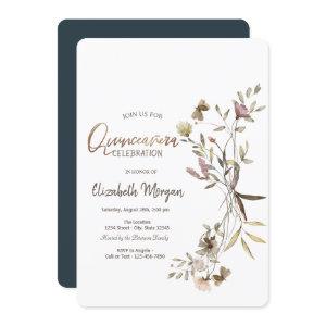 Whimsical Watercolor Wildflower Quinceañera