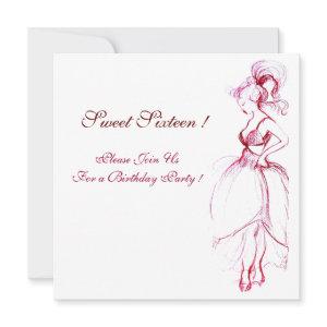 WHIMSICAL YOUNG GIRL SWEET 16 PARTY,red pink white