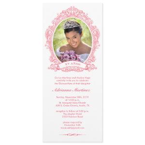White and Hot Pink Quinceanera Photo