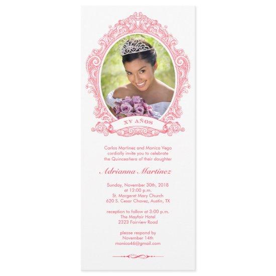 White and Hot Pink Quinceanera Photo