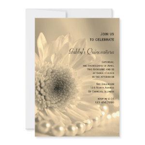 White Daisy and Pearl Quinceañera Party