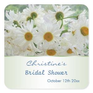 White daisy flowers Bridal Shower Sticker