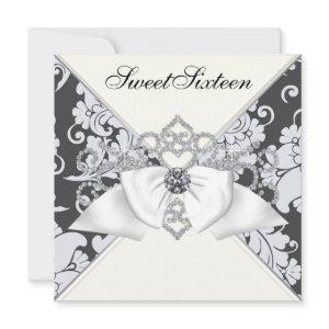 White Diamonds Black White Sweet 16 Birthday Party