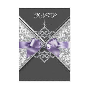 White Diamonds Lavender Purple RSVP