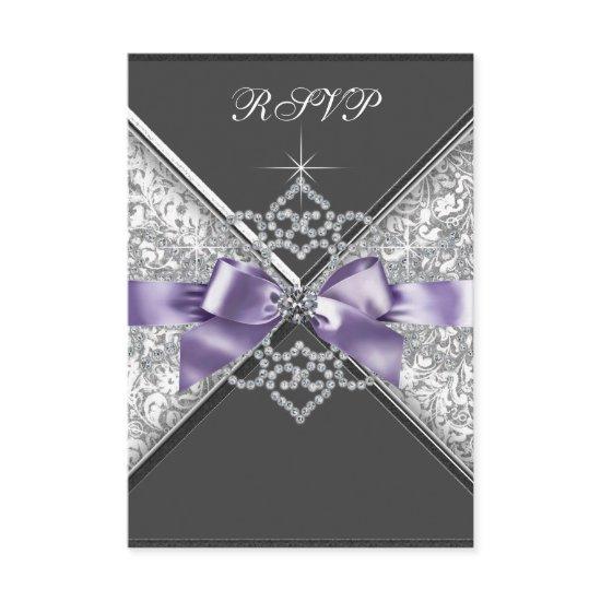 White Diamonds Lavender Purple RSVP