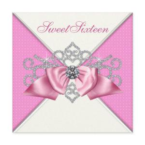 White Diamonds Pink Sweet 16 Birthday Party