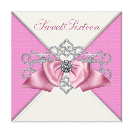White Diamonds Pink Sweet 16 Birthday Party