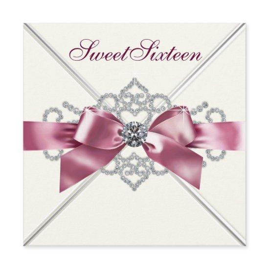 White Diamonds Pink Sweet 16 Birthday Party