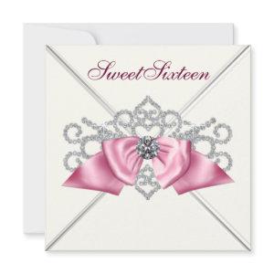 White Diamonds Pink Sweet 16 Birthday Party