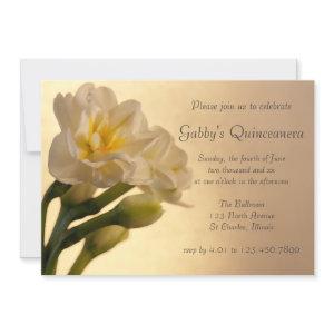 White Double Daffodils Quinceanera