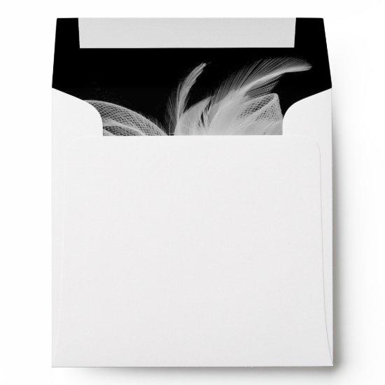 White Feathers  Envelope