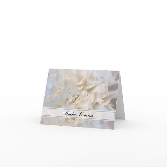 White Floral Spanish Thank You Gracias
