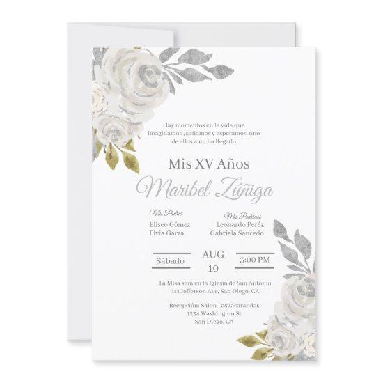 White flower Quinceanera