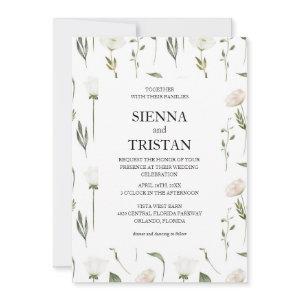 White Flowers Pampas Grass Greenery Succulent