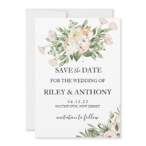 White Flowers Pampas Grass Greenery Succulent  Save The Date