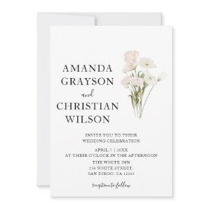 White Flowers Pampas Grass Greenery Succulent  Save The Date