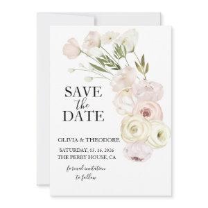 White Flowers Pampas Grass Greenery Succulent Save The Date