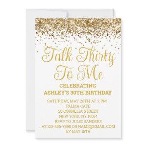 White Gold Glitter 30th Birthday Talk Thirty To Me