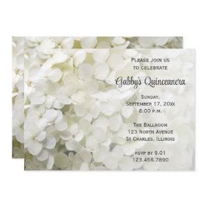 White Hydrangea Flower Quinceanera