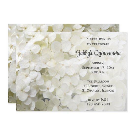 White Hydrangea Flower Quinceanera