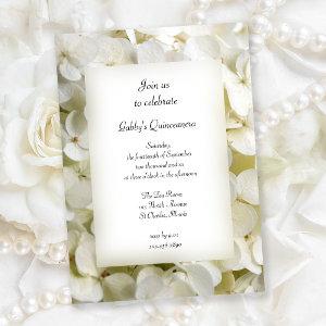 White Hydrangea Flower Quinceanera Party