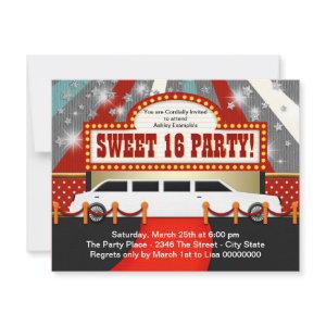 White Limo Movie Star Sweet 16 Party