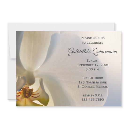 White Orchid Flower Quinceanera