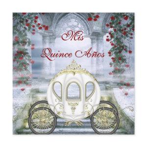 White Princess Carriage Enchanted Quinceanera