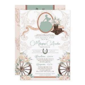 White Rose Sage Elegant Charro Western Quinceanera