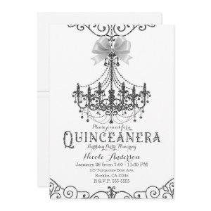 White & Silver White Bow Chic Quinceañera 15 15th