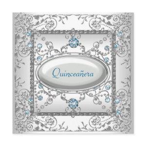 White Teal Quinceanera