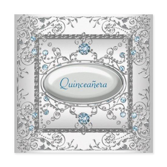 White Teal Quinceanera