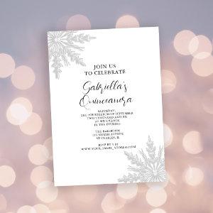 White Winter Snowflake Quinceanera