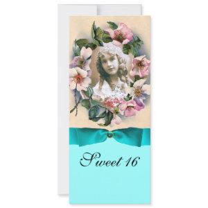 WILD ROSES AND BLUE RIBBON PHOTO TEMPLATE MONOGRAM