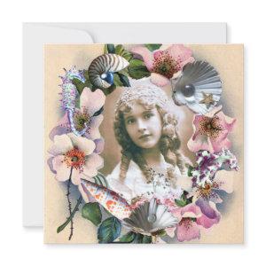 WILD ROSES AND SEA SHELLS SWEET 16 PHOTO TEMPLATE