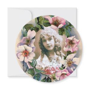 WILD ROSES CROWN SWEET 16 CIRCLE PHOTO TEMPLATE