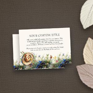 Wildflower Cowgirl Rustic Floral Custom Enclosure Card